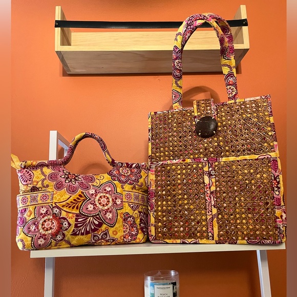 Vera Bradley Handbags - VERA BRADLEY Bali Gold Bundle Set 🌟🌹